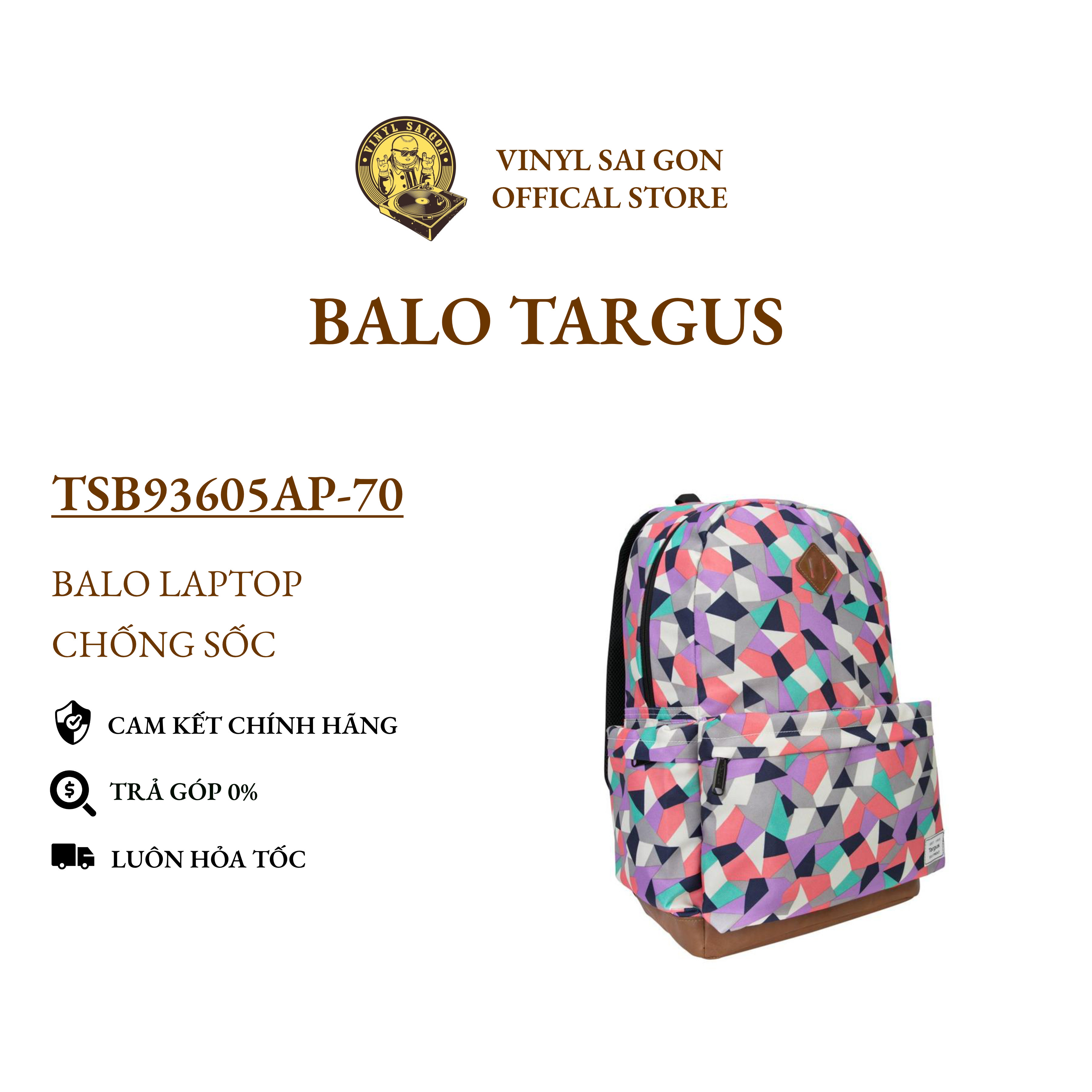 Balo Targus TSB93605AP-70 Dòng Laptop 15.6" Strata Backpack (Màu Geometric Pattern)