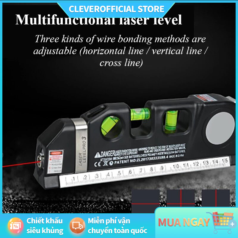 ⚡Miễn Phí Vận Chuyển⚡Thước đo khoảng cách bằng laser cầm tay Thước laser lấy chuẩn mực cân bằng dọc ngang vuông góc