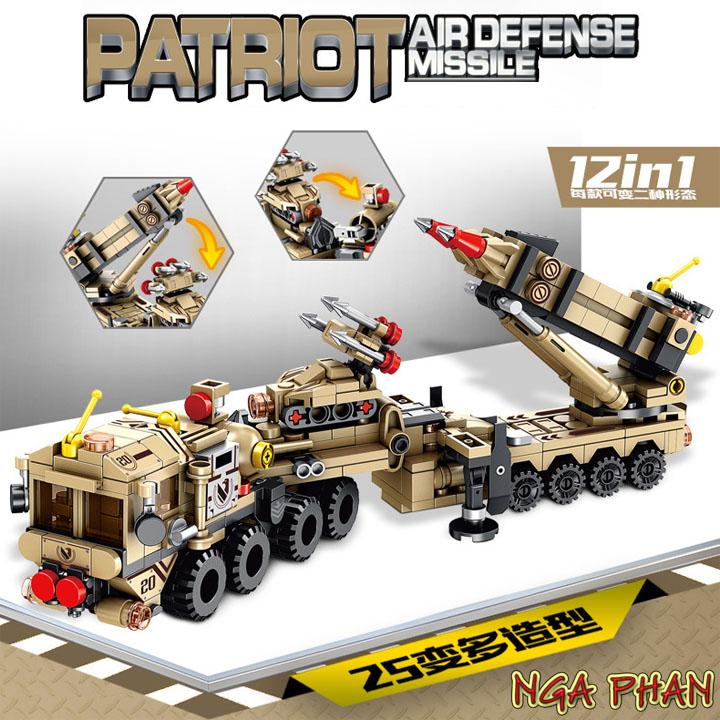 Siêu Xe Phòng Không 549 Chi Tiết 12 Trong 1 Panlos Đồ Chơi Xếp Hình Lắp Ráp MOC DIY