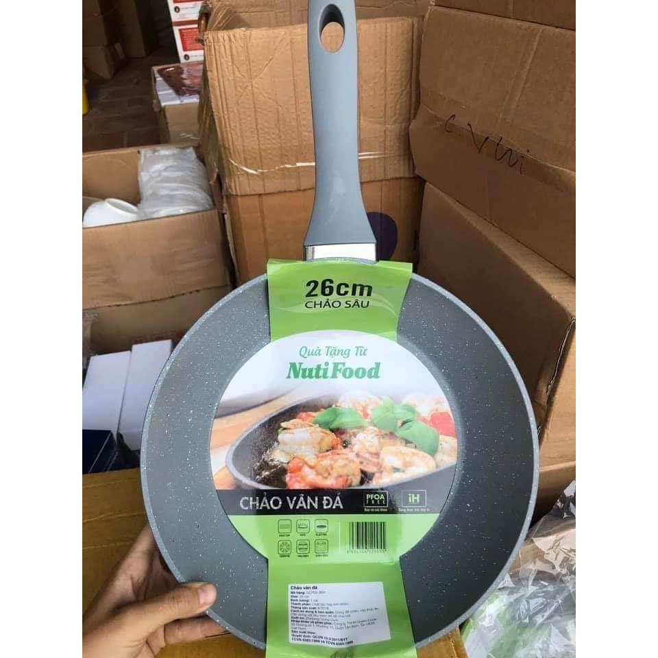 Chảo chống dính vân đá siêu bền 26cm