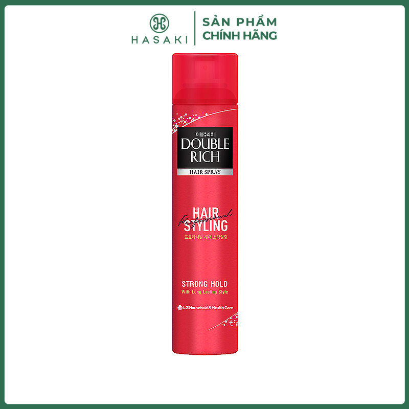 Gel Giữ Nếp Tóc Double Rich Dạng Xịt Giữ Tóc Cố Định Hair Spray Strong Hold 170ml