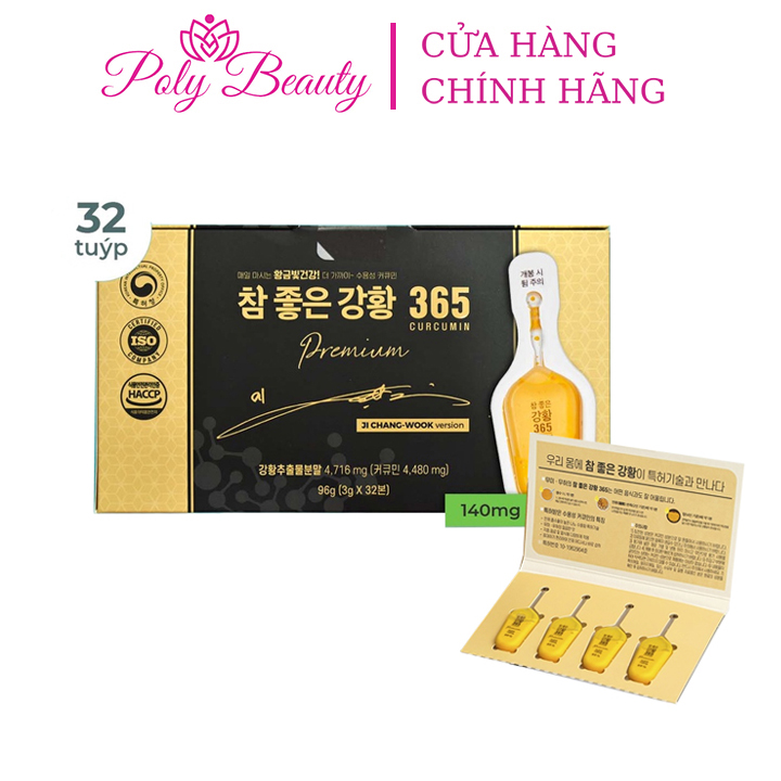 Nghệ nano curcumin Hàn Quốc 365 Premium mẫu mới tăng cường sức khỏe cải thiện trí nhớ hộp 32 tép