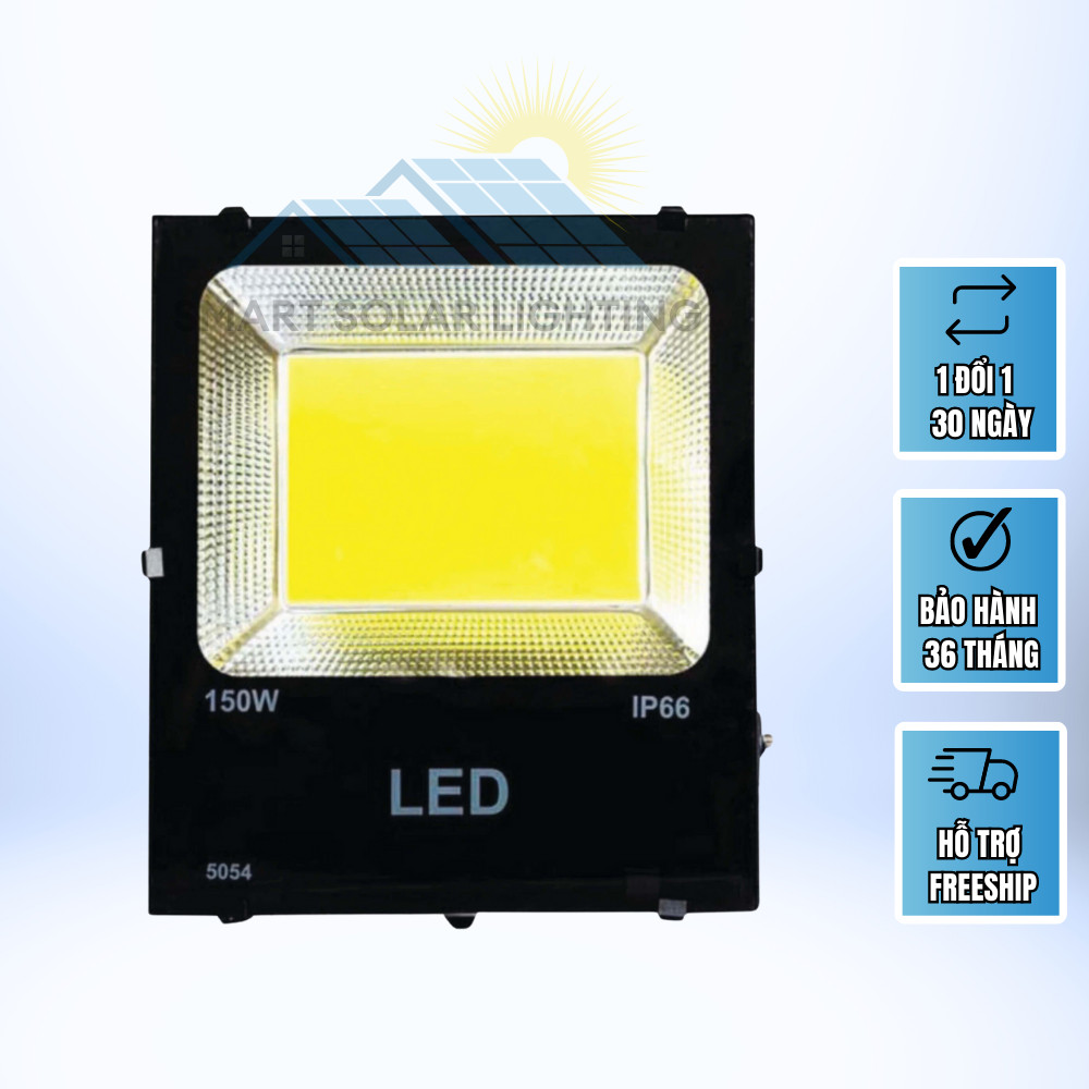 Đèn pha led ngoài trời đế tản nhiệt nhôm cao cấp, đèn chiếu sáng ngoài trời biển quảng cáo nhà xưởng, sân bóng dùng chip led COB 5054 siêu sáng loại đèn chống nước an toàn ip66