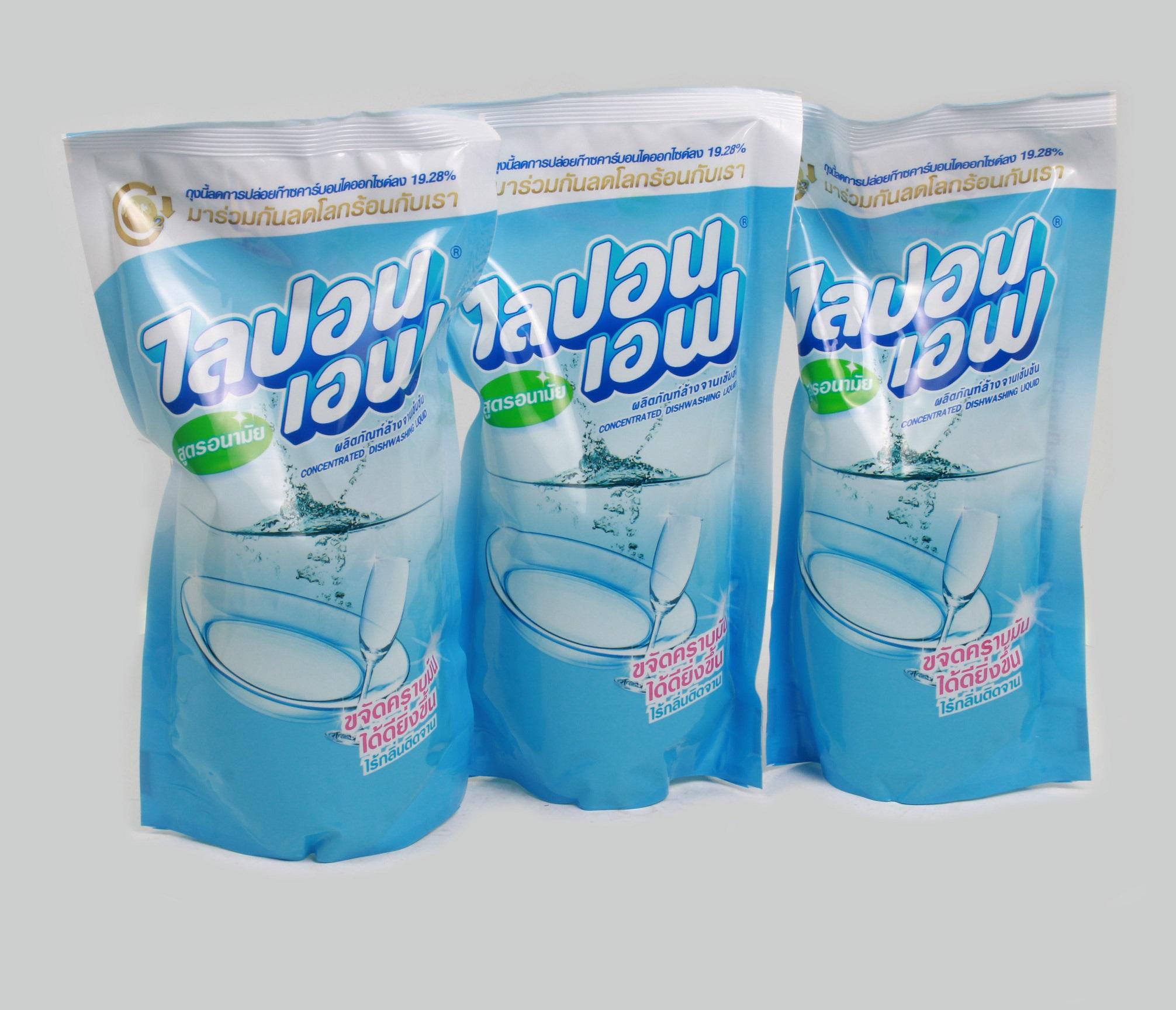 Bịch nước rửa chén Lipon Thái Lan 550ml - không mùi, đậm đặc