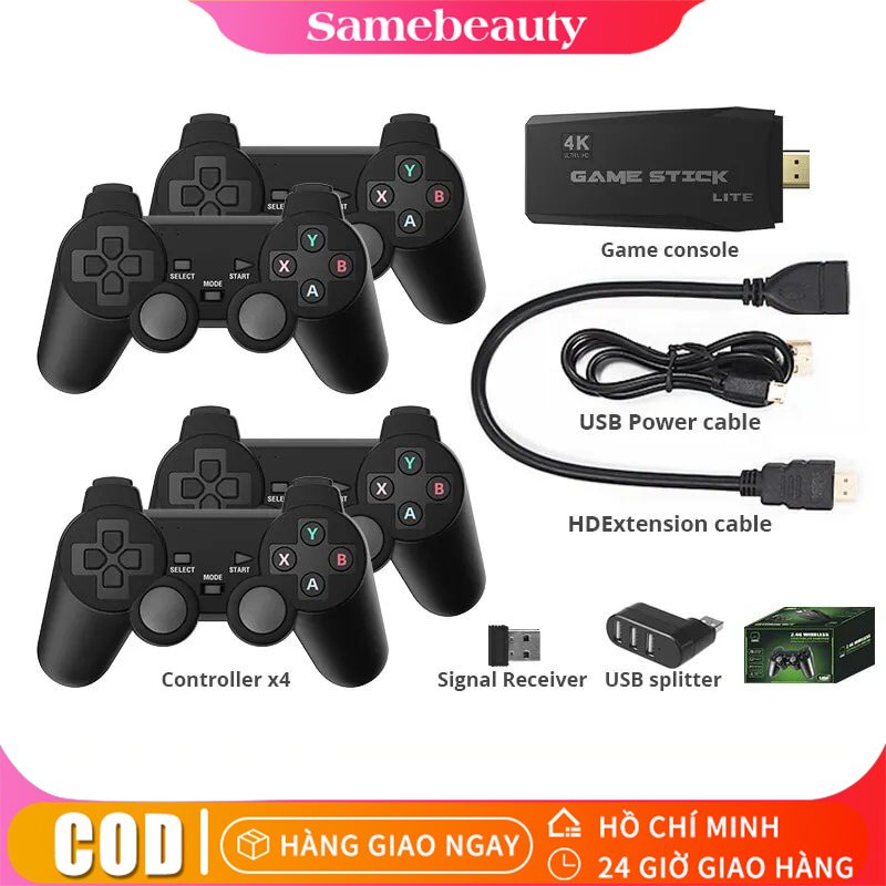 M8 hdmi retro video game console 2.4g wireless console game stick 4k 10000 games portable game console for tv