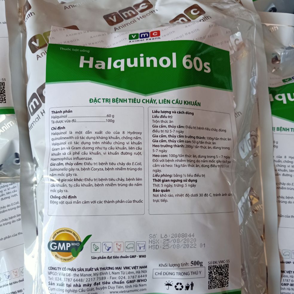 Halquinol 500g đ-ặc t-rị tiêu chảy, liên cầu khuẩn