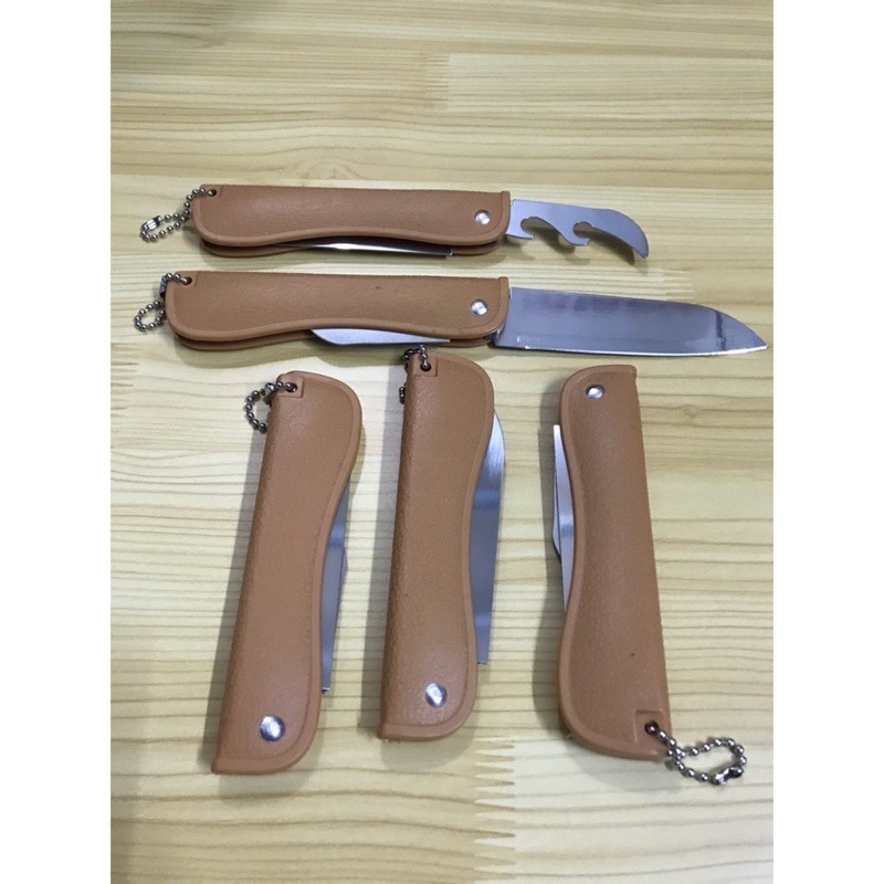 Dao xếp nâu 2 in 1 có đồ khui 20cm