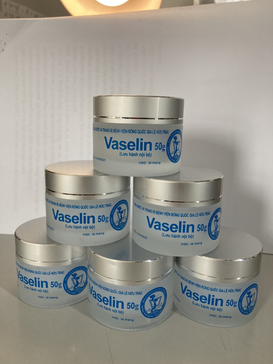 5 Hũ Kem Nẻ Vaselin - Viện Bỏng Quốc Gia Lê Hữu Trác - 50gr