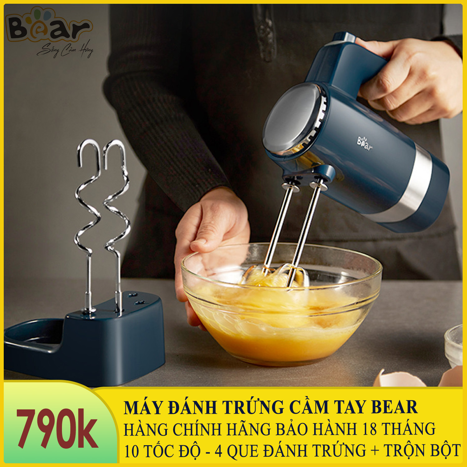 Máy đánh trứng trộn bột bear ddq-b02l1