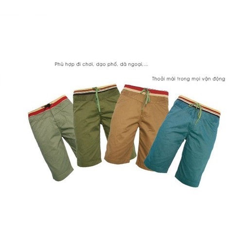 [HCM]Quần short kaki lưng thun