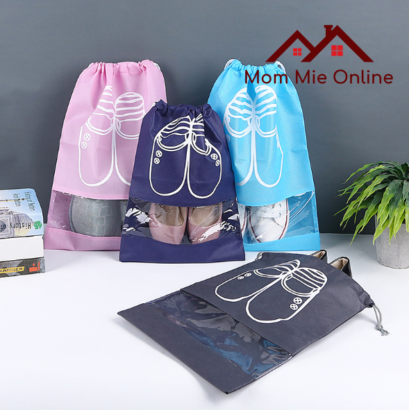 [HCM]Túi đựng giày có dây rút vải không dệt chống thấm - J187