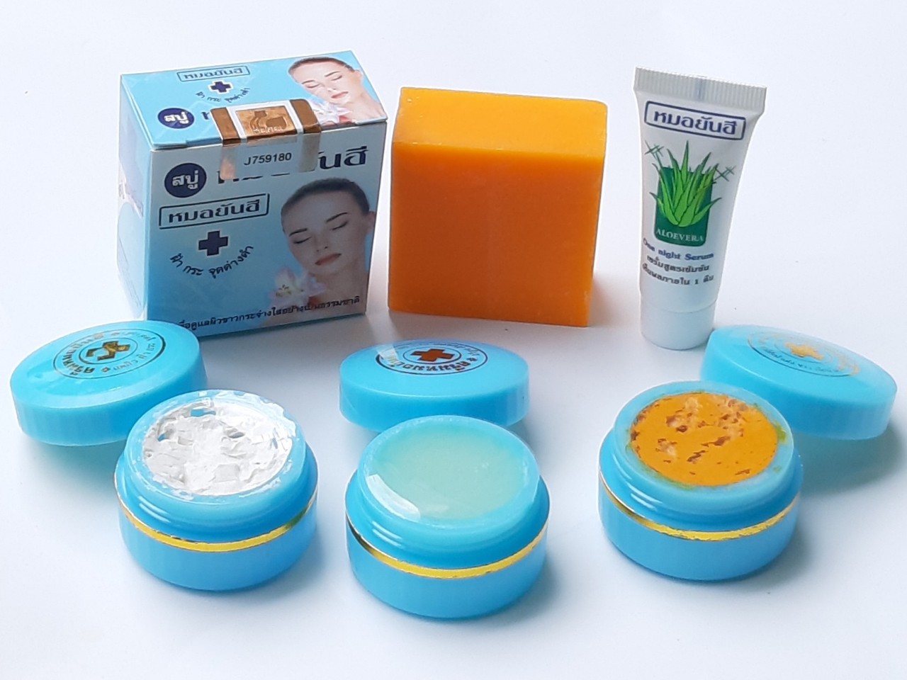 HCM [Chuẩn Thái] Bộ Kem Nám tàn nhang ngừa mụn kháng khuẩn Yanhee Thái Lan  (xanh dương)