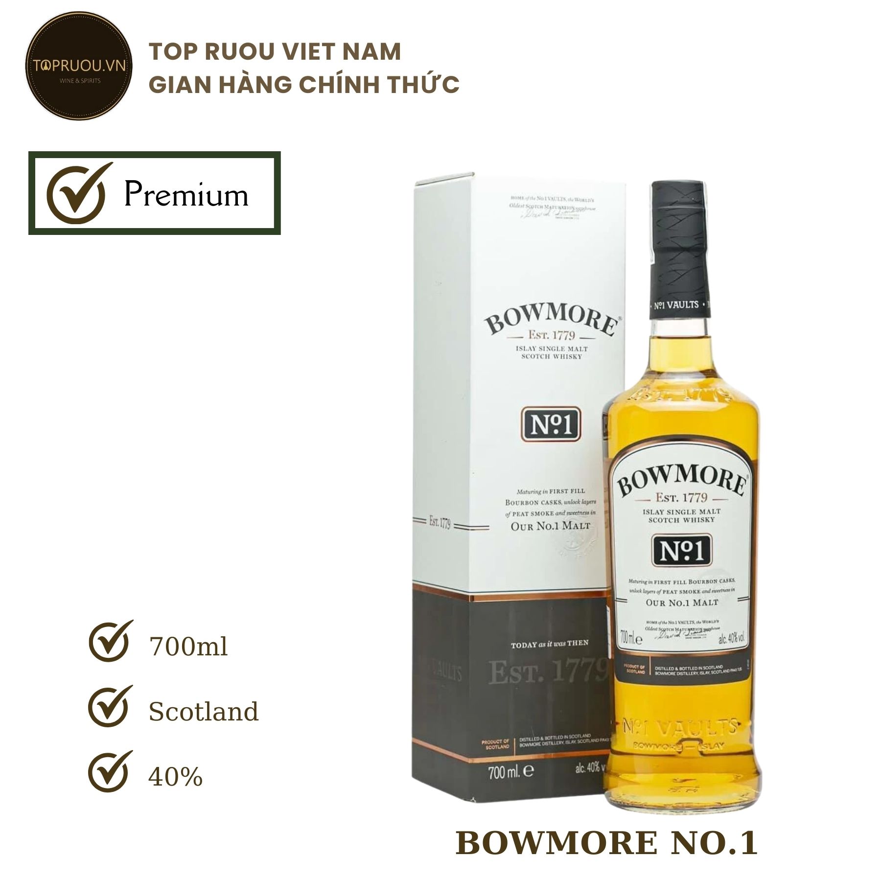 Rượu whisky bowmore - 700ml