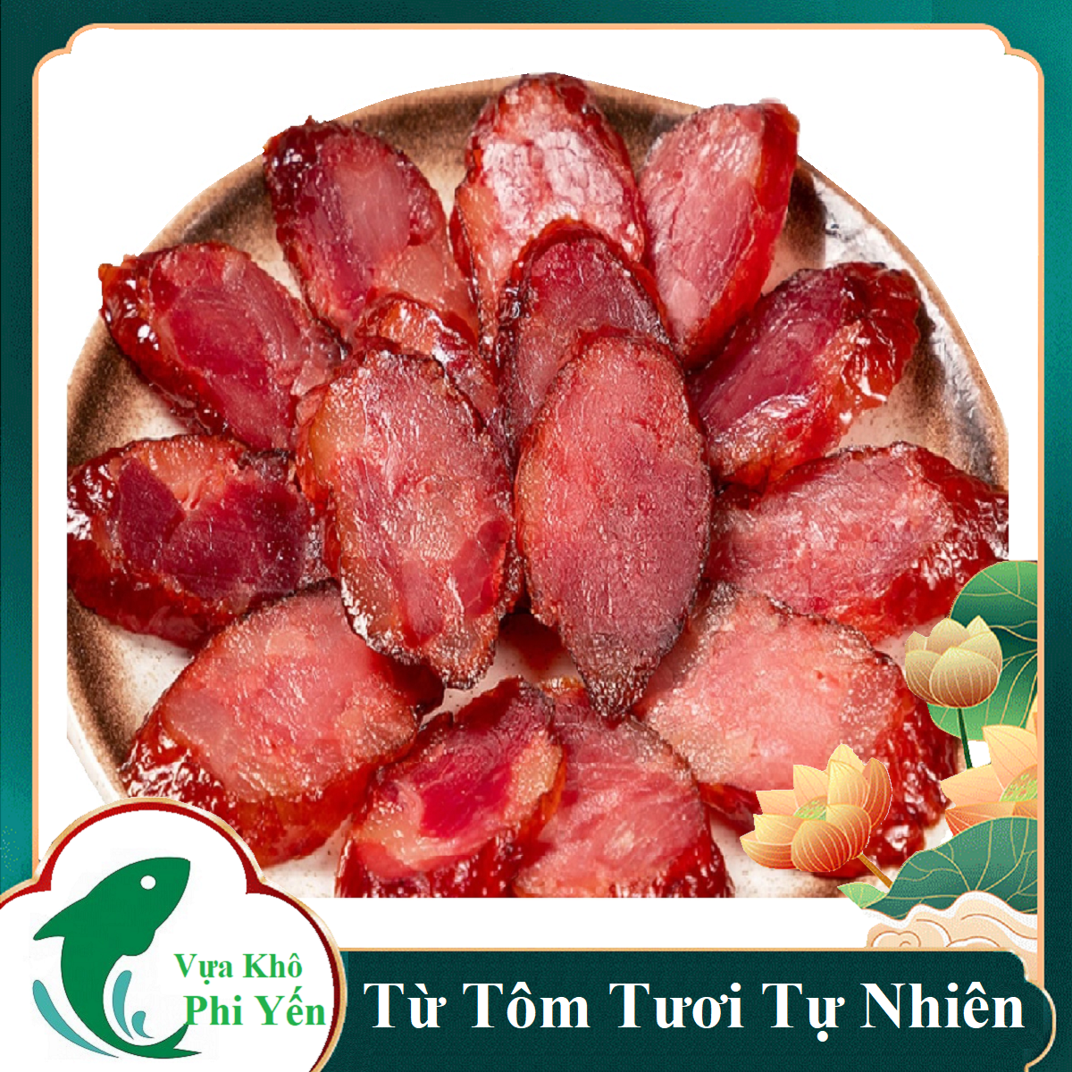 Lạp xưởng tôm tươi ngon vựa khô phi yến- lạp xưởng tôm mai quế lộ hương vị tôm thiên nhiên ngon khó cưỡng