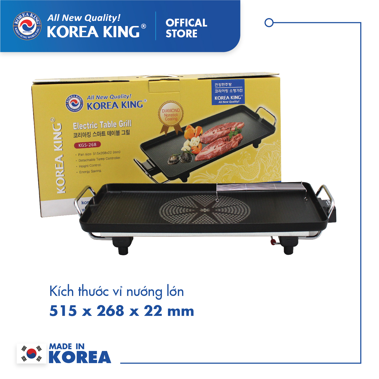 Vĩ nướng điện korea king kgs-268