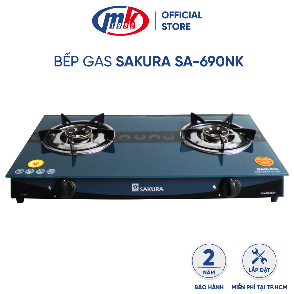 Bếp gas đôi Sakura SA-690NK - Bảo hành chính hãng Mekong