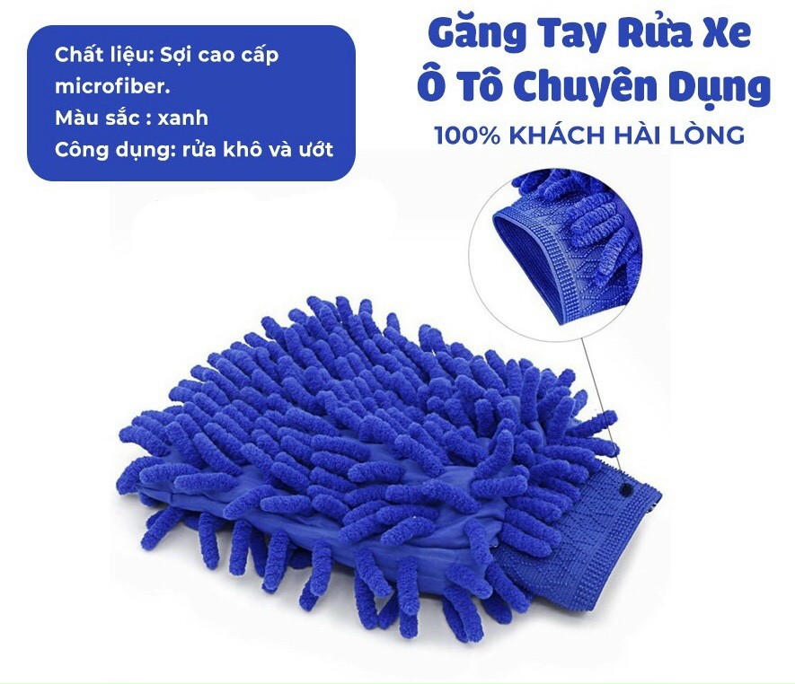 (COMBO 2 CHIẾC SIÊU RẺ) Găng tay lau xe , rửa xe ô tô, xe máy chuyên dụng hàng to , dày đẹp loại 1
