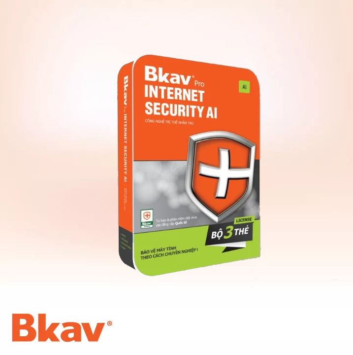 Phần mềm diệt Virus Bkav Pro Internet Security AI Bảo vệ 3 máy tính/ 1 năm