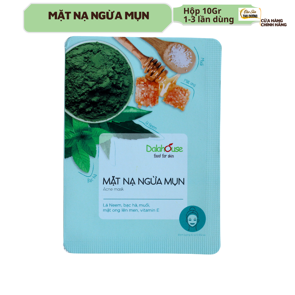 Mặt nạ ngừa mụn - hỗ trợ điều trị mụn, sạch khuẩn, kháng viêm, cân bằng độ ẩm hạn chế nhờn