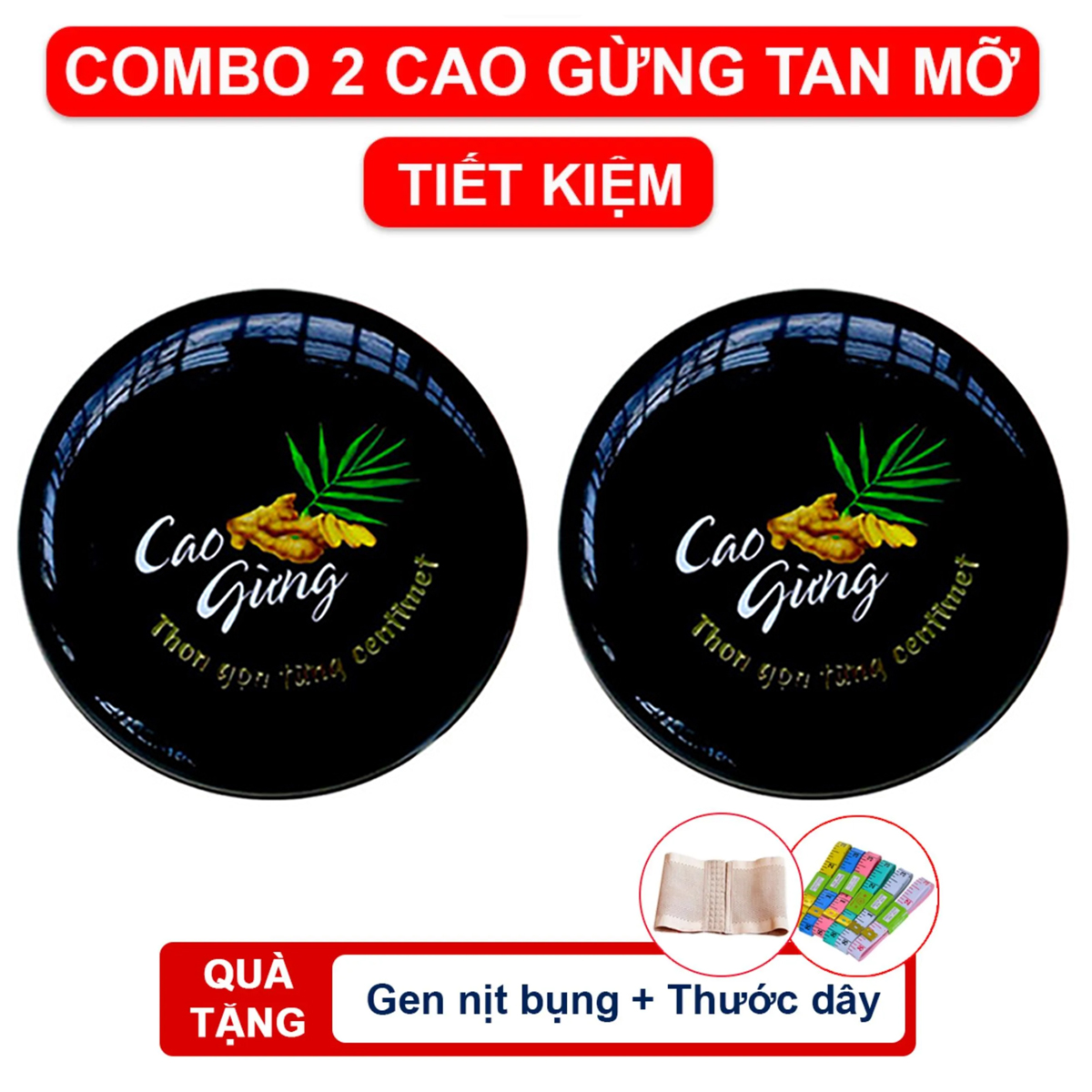 2 Kem tan mỡ bụng Cao Gừng THIÊN NHIÊN VIỆT Cát Tường giúp giảm mỡ thừa hiệu quả