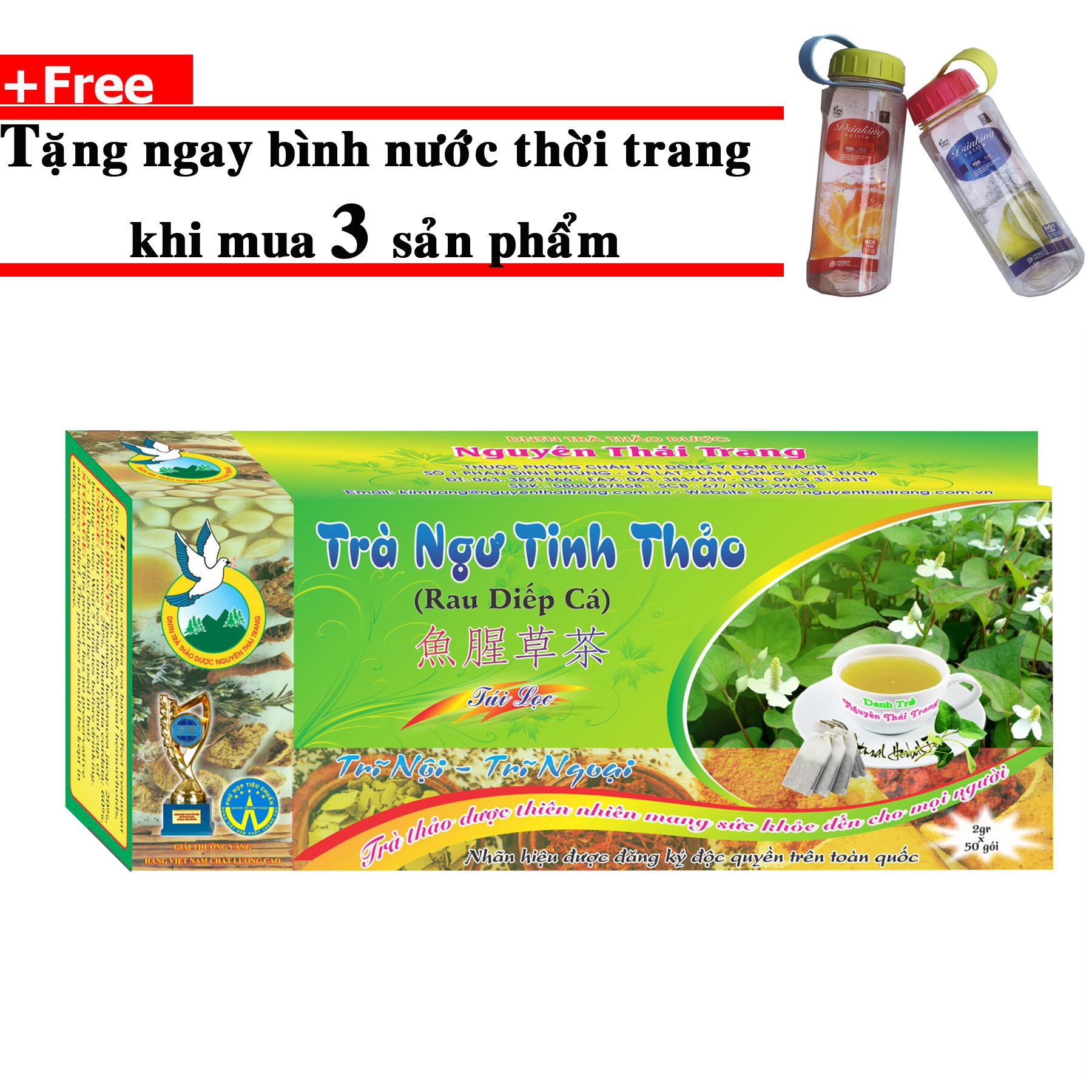 Trà ngư tinh thảo -mua 3 tặng 1 bình nước thời trang- nguyên thái trang