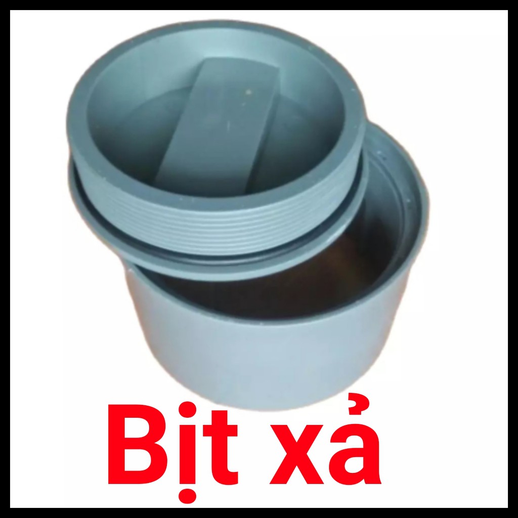 Bịt xả thông tắc nắp ren pvc phi 60,75, 90, 110