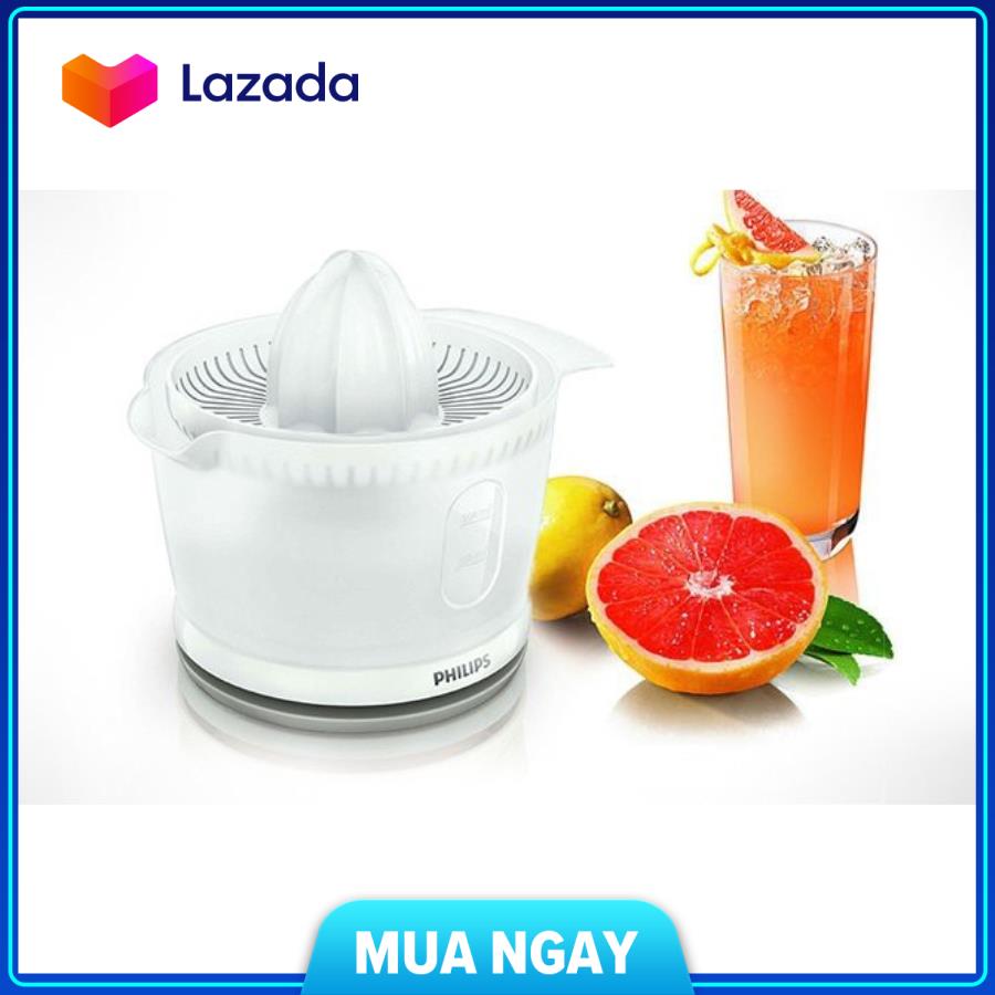 [HCM]Máy vắt cam Philips HR2738 Công suất 25 W Chất liệu lưỡi dao và bộ lọc bằng nhựa 1 tốc độ Nhấn xoay để chính tốc độ