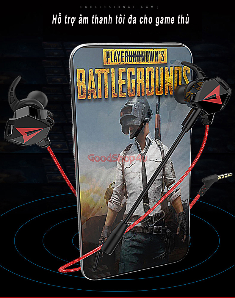  Tai Nghe Chơi Game Nhét Tai Có Mic tai nghe Gaming có mic G901 Jack 3.5mm; tai nghe chơi pubg game mobile...; tai nghe gaming PC tai nghe jack 3.5mm 