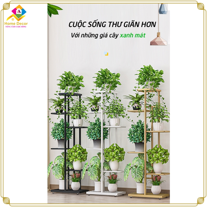Giá kệ Hoa cây cảnh bằng Sắt 108Cm 6 Tầng, Giá Đỡ Hoa Nhiều Tầng Giá Hoa Nhiều Tầng, Trang Trí Ban Công Ngoài Trời Trong Nhà