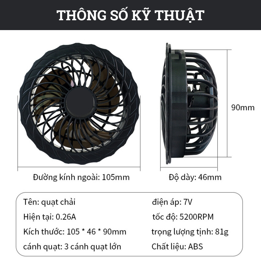 Quạt áo điều hoà , phụ kiện áo điều hoà