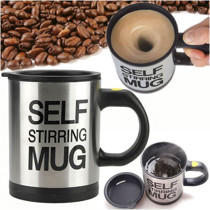 Ly tự khuấy cafe thông minh - Cóc tự động khuấy pha sữa, ngũ cốc, cà phê tự động - Self Stirring Mug - Gia dụng Ben Bon