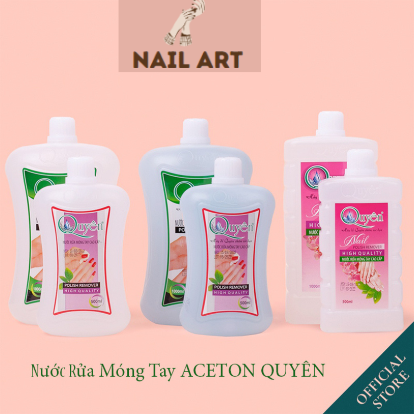 Aceton Quyên, acetone nước rửa móng tay , Nước ACETON Quyên lau sơn móng nail. ACETON rửa móng ủ phá gel móng tay chân