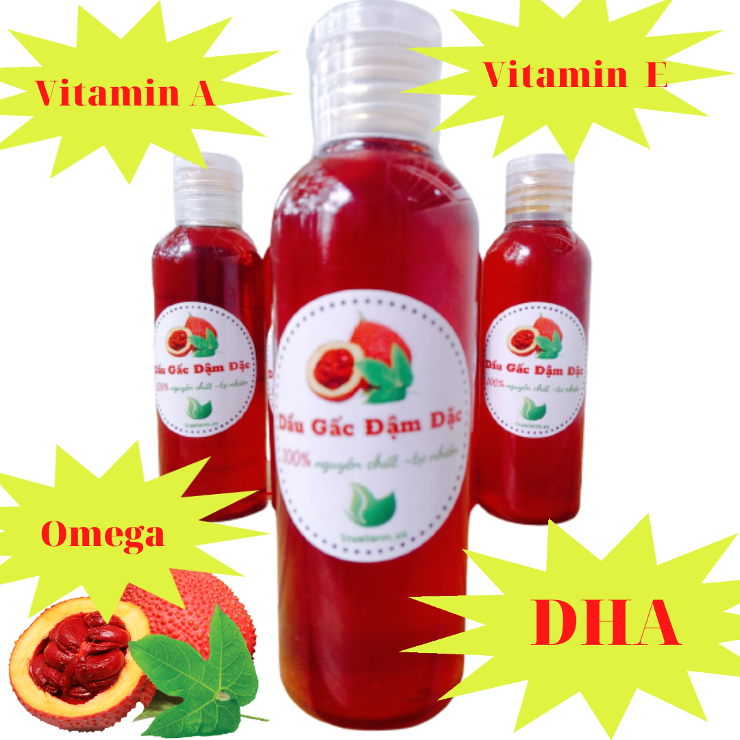 [LOAI 1] {GIAM 40K} Dầu gấc nguyên chất đậm đặc Truefarm , chứa DHA giúp trẻ phát triển trí não, vitamin A, E sáng mắt đẹp da