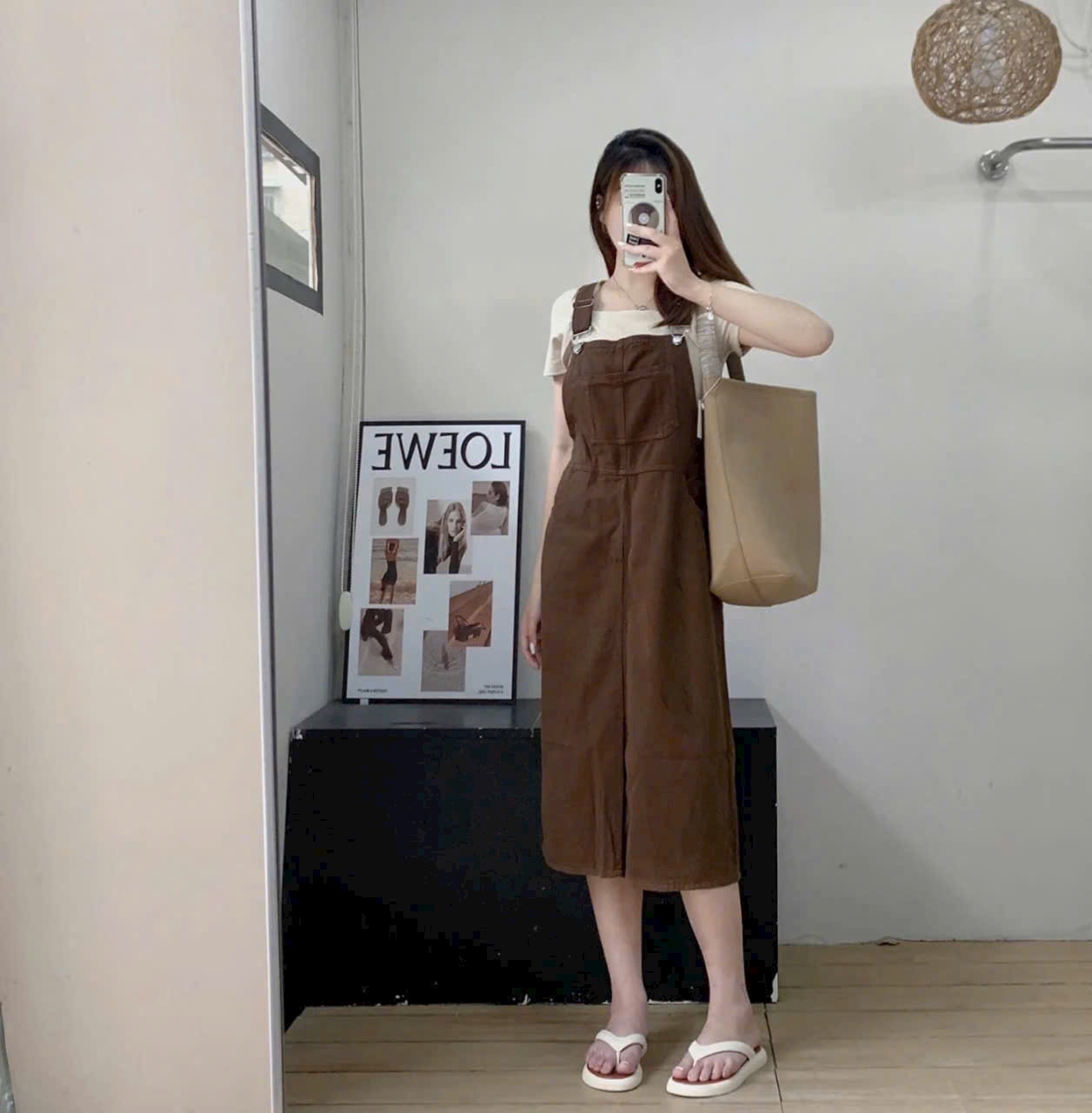 YẾM VÁY DÀI JEAN MỀM CO GIÃN CÓ TÚI CÁ TÍNH 3 SIZE 46-65KG TÙY CHIỀU CAO SIÊU HOT