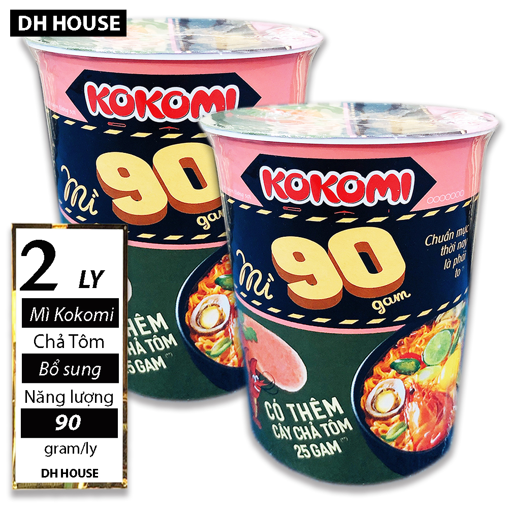 Combo 02 mì ly kokomi 90gr có thêm cây chả tôm 25g dhhouse