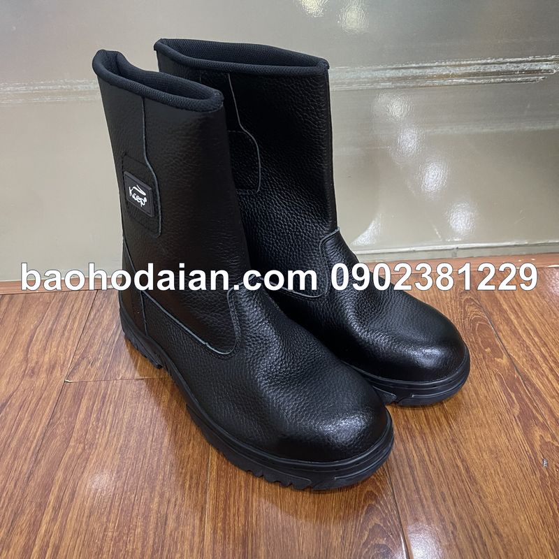 Ủng da bảo hộ đế thép, mũi thép chống hóa chất KCEP