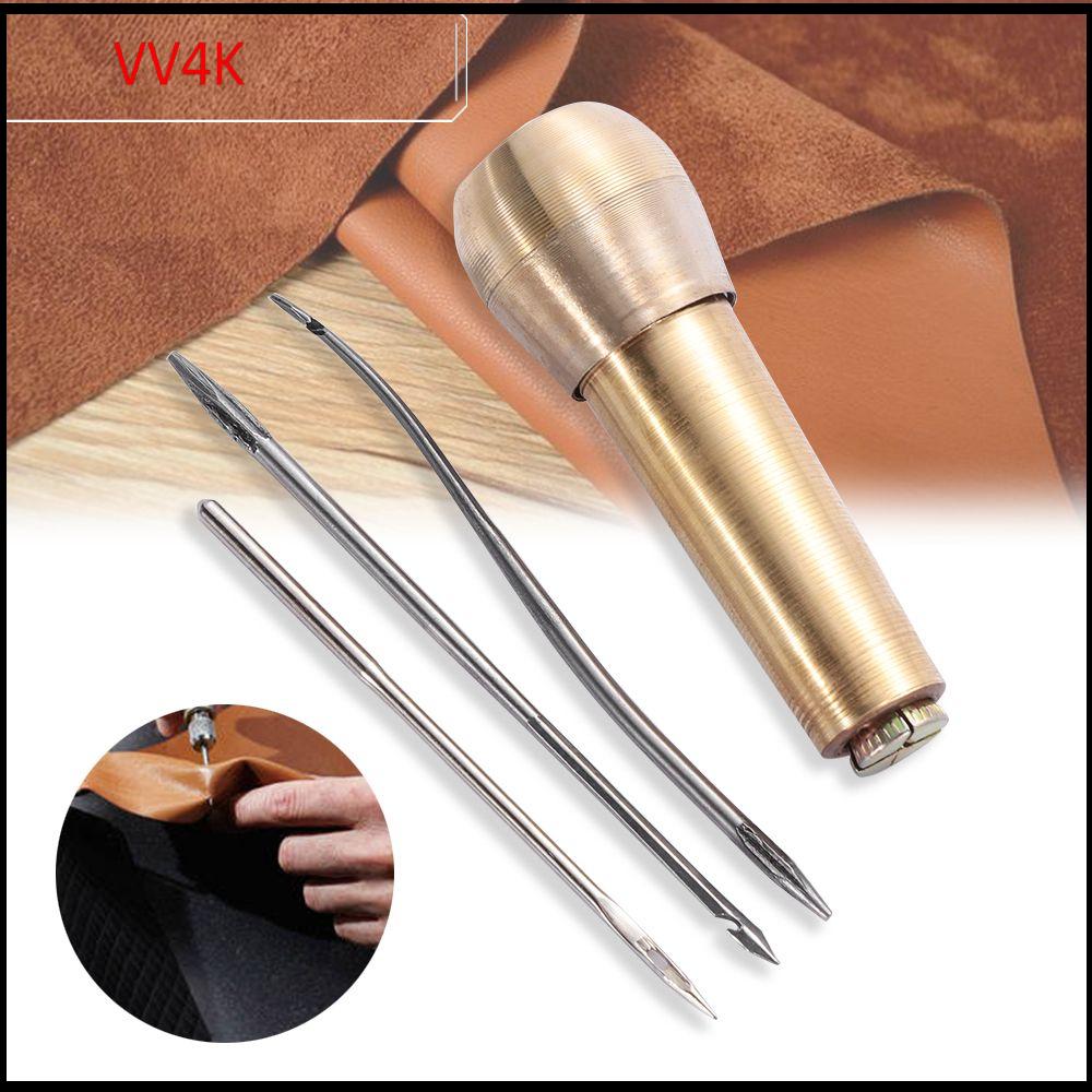 VV4K 4PCS Thủ công Máy khâu tay Thủ công Đồ may mặc Dụng cụ sửa chữa giày dép Bộ dụng cụ kim May vá Nghề da