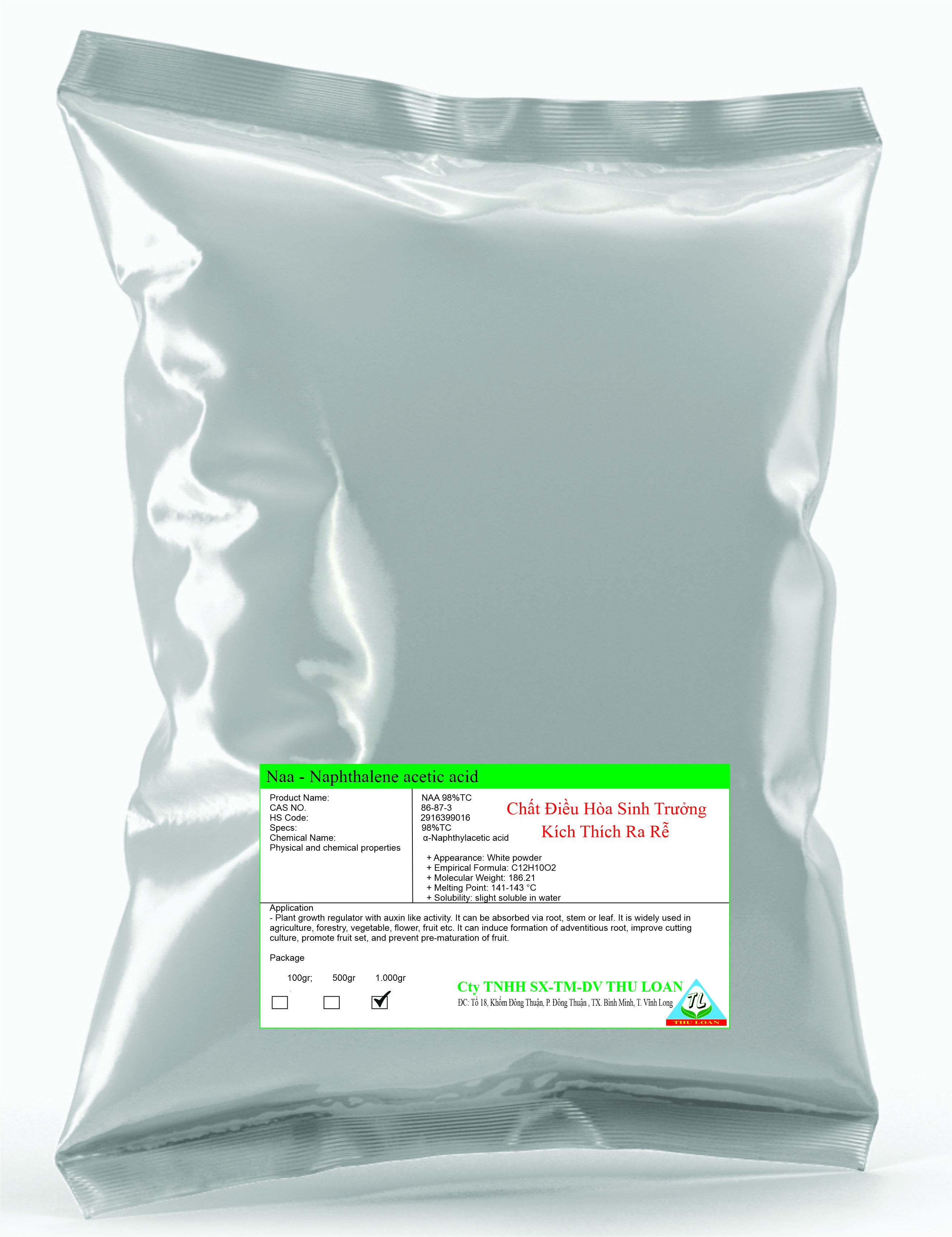 Siêu Ra Rễ Naa 98% Gói 1Kg Naphthalene Axit Acetic - Naphthaleneacetic acid