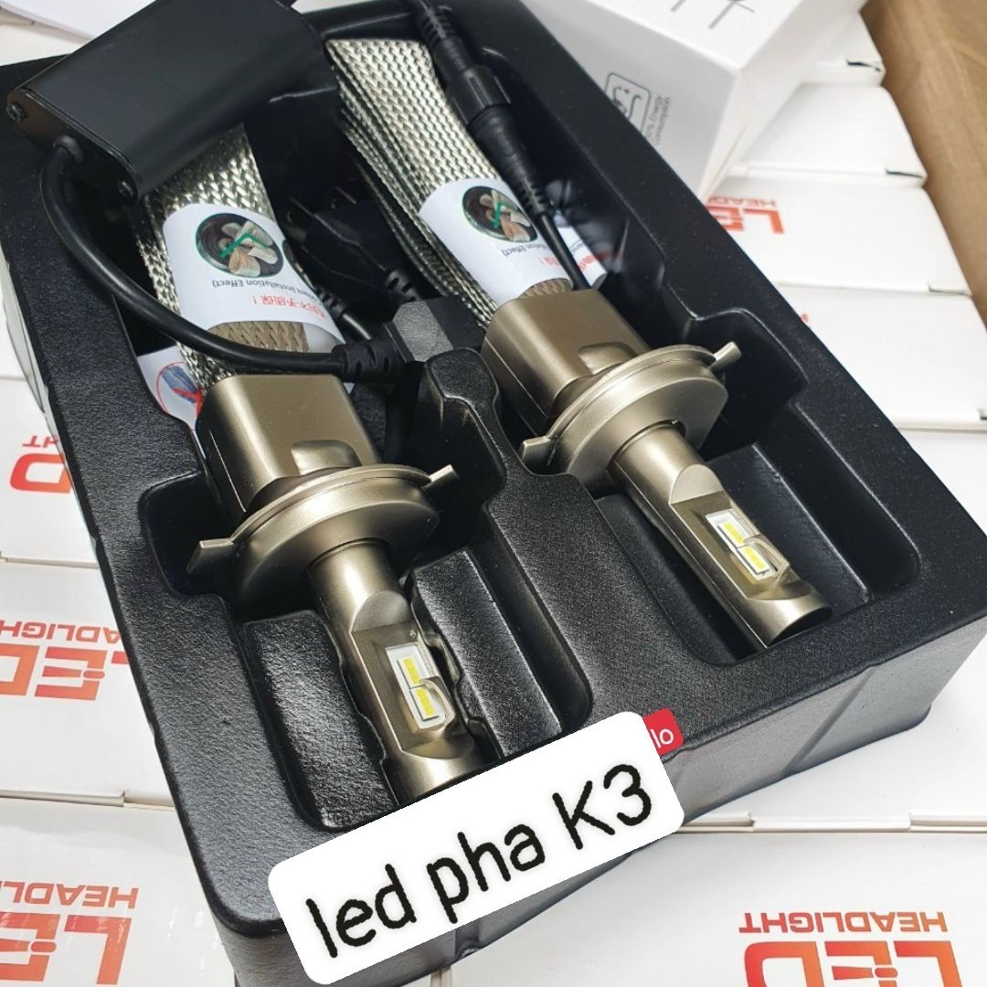 Đèn Pha Led K3 Chân H4 Gắn Xe máy, oto bảo hành 1 năm / Đèn siêu sáng