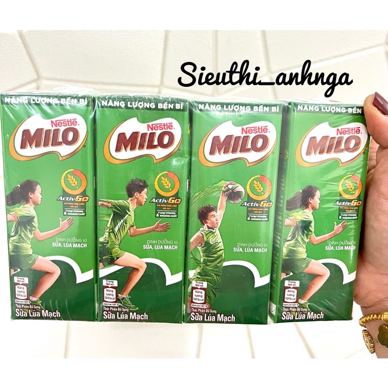 1 vỉ 4 hộp milo 180ml