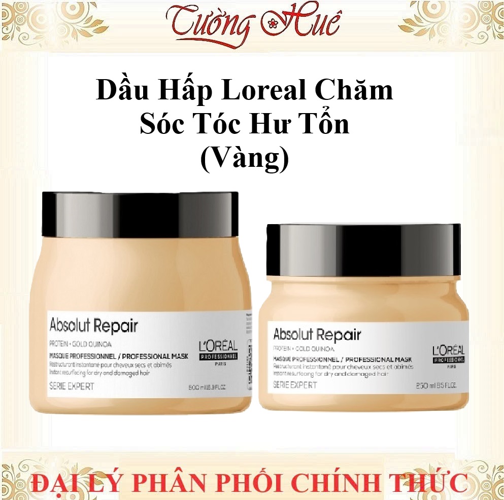 Dầu Hấp Chăm Sóc Tóc Hư Tổn Loreal Serie Expert Absolut Repair - Vàng (Có lựa chọn)
