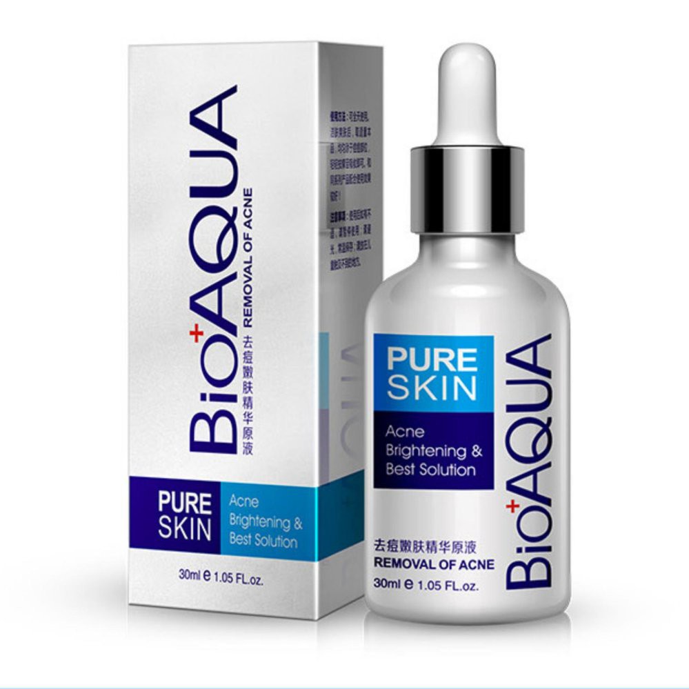 Serum Xóa Mụn Trắng Da Dưỡng Ẩm Cấp Tốc Bioaqua Pure Skin 30ml bão vệ da ngừa mụn trắng sáng mịn màng