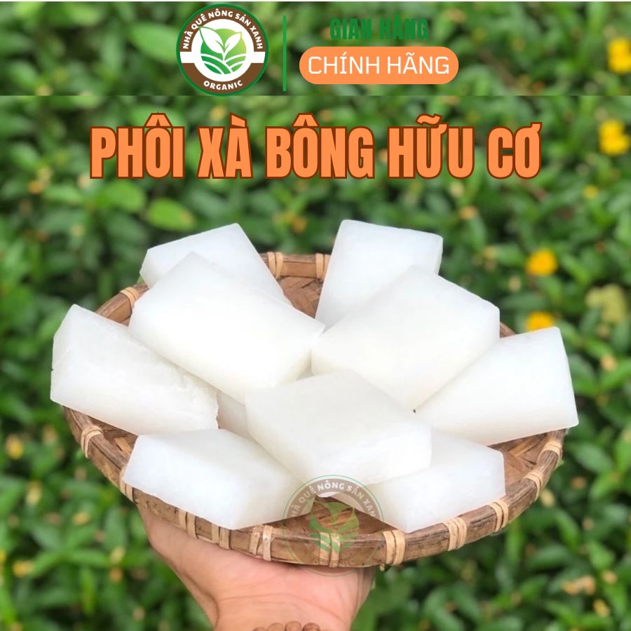 100g phôi xà bông hanmade từ dầu dừa, dầu cọ sinh dược đạt chuẩn usda, eu htx sinh dược