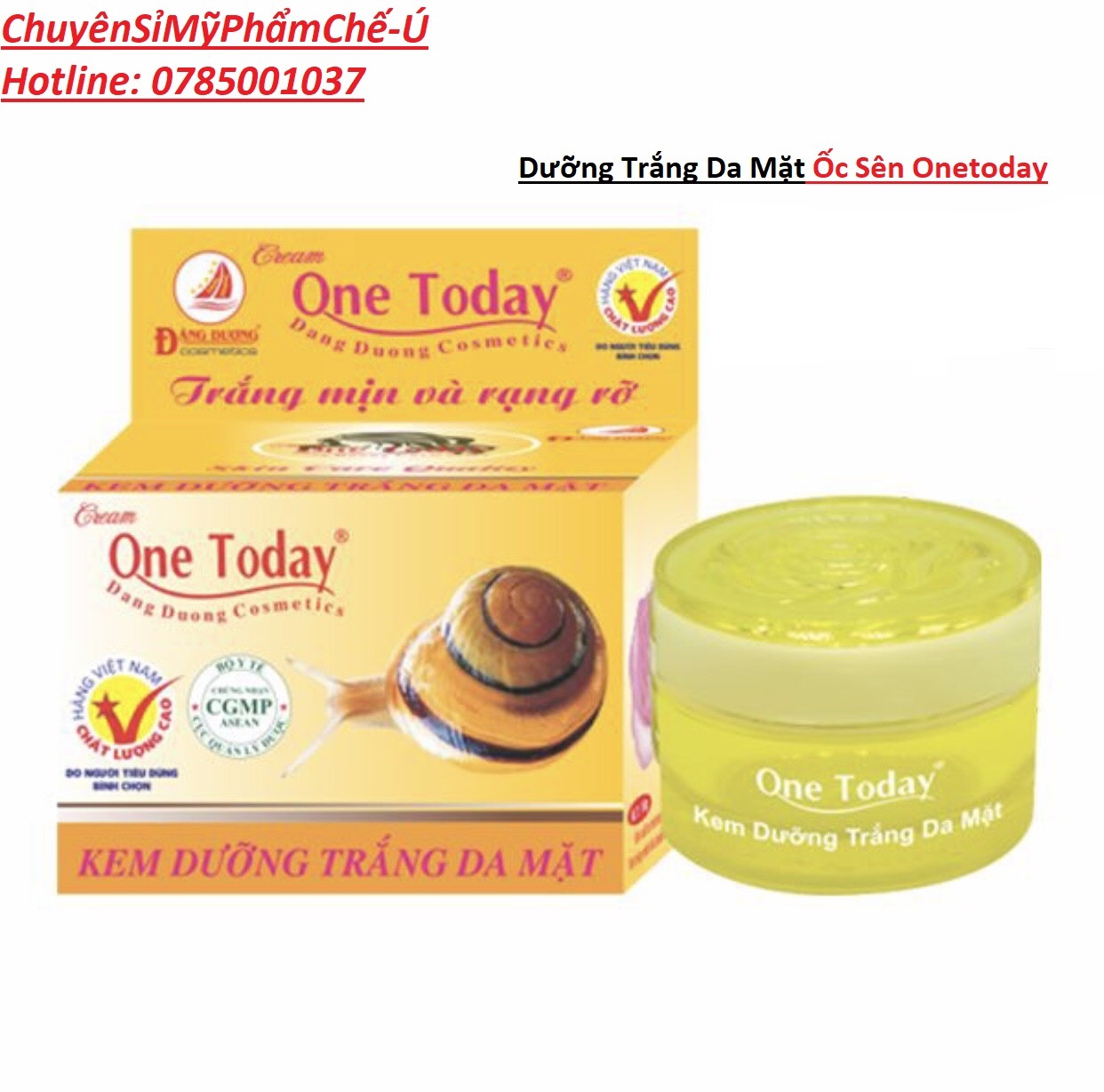 Kem dưỡng trắng da mặt 9g onetoday kem ốc sên