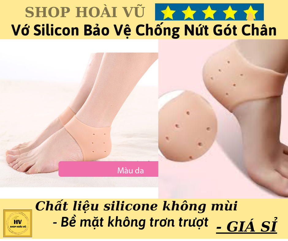 Tất vớ silicon bảo vệ chống nứt gót chân 1 đôi
