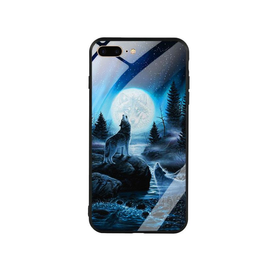 Ốp lưng iphone 7 plus / 8 plus - mặt kính cường lực - 03004 0485 wolf04
