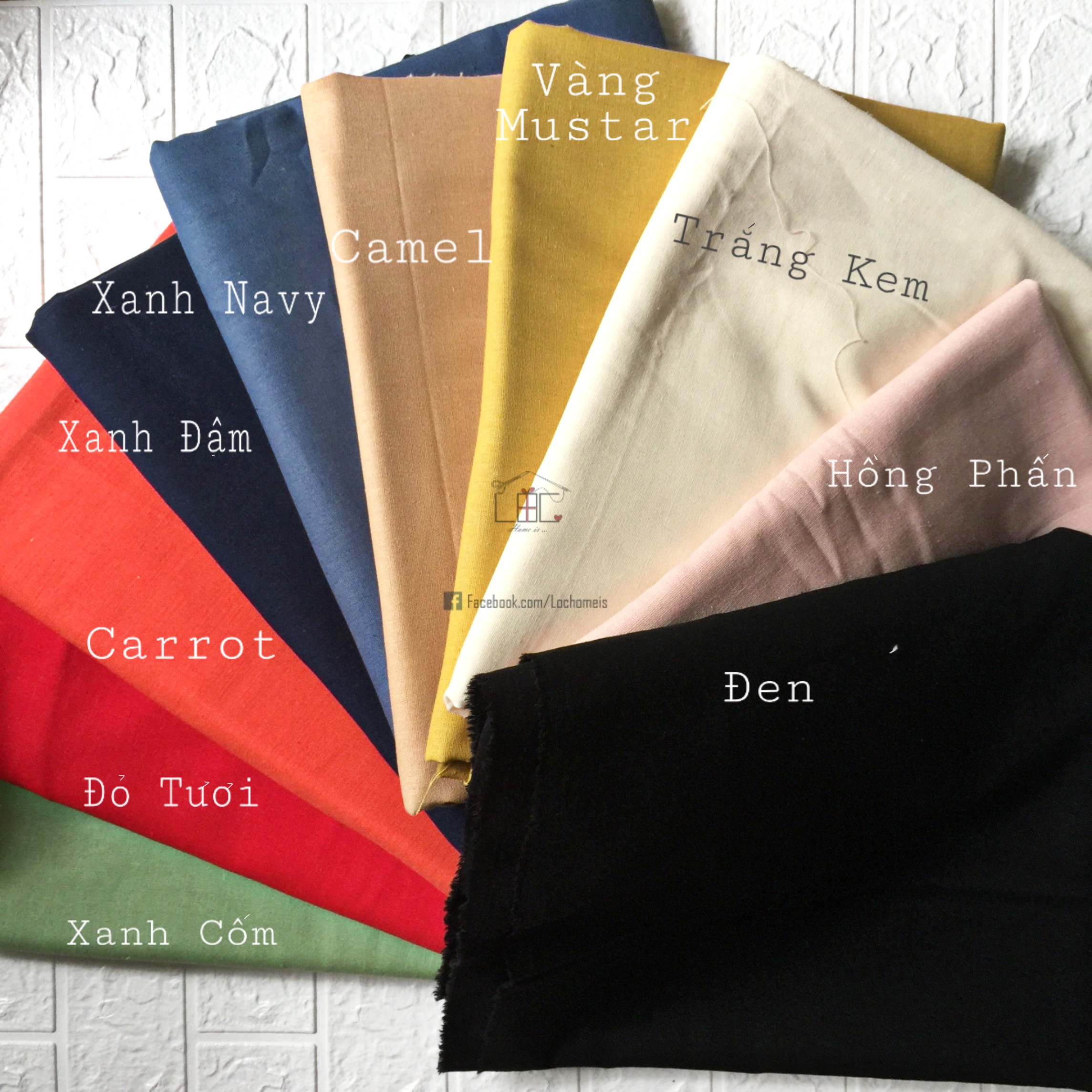 Vải Thêu Linen Bột Nhiều Kích Thước - LỘC Homeis