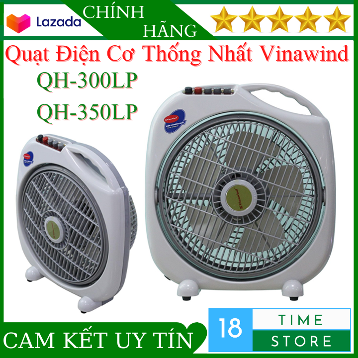 Quạt Điện Cơ Thống Nhất VINAWIND QH-350LP - Quạt hộp tản cánh kiểu dáng hiện đại với thiết kế đơn giản nhưng không kém phần sang trọng thích hợp với mọi không gian