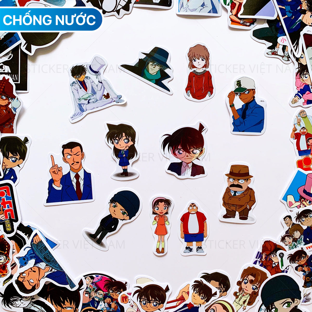 Thám tử Lừng Danh Conan stickers - Kaito Kid - Hình dán PVC chất lượng cao cán màng chống nước, tia UV  | Sticker Việt Nam