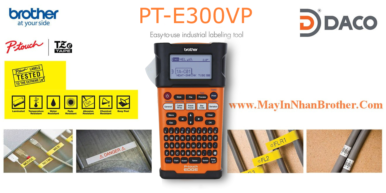 Pt-e300vp máy in nhãn brother p-touch pte300vp